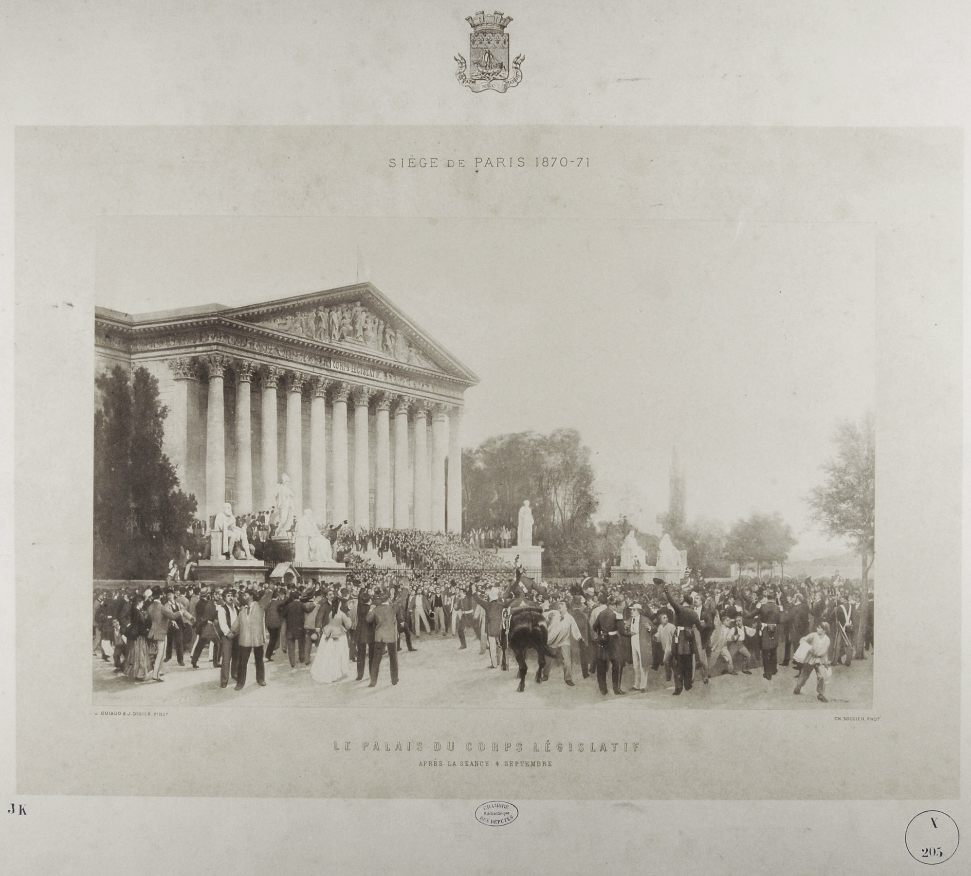 Palais Corps législatif apres seance 4 sept 1870